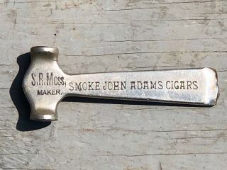 Rare Vintage Advertising Cigar Box Tool Hammer—john Adams & Uncle Jakes Cigars