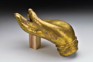 Chinese Ming Dynasty Bronze Buddha Hand in the Vitarka Mudra Teaching Gesture 2