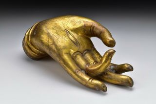 Chinese Ming Dynasty Bronze Buddha Hand in the Vitarka Mudra Teaching Gesture 3