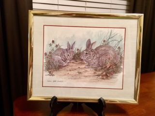 Barbara Blythe Winstead,  " Bunnies " Vintage Framed Art Print