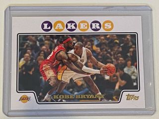 2008 - 09 Topps Kobe Bryant Lebron James Gold Foil 24 Lakers