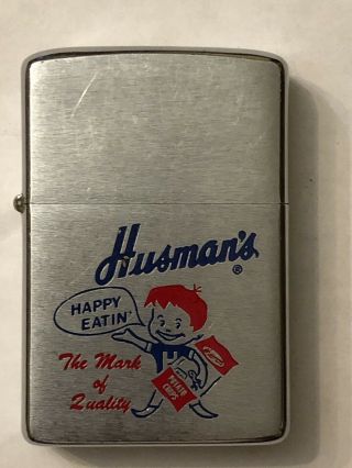 Vintage Advertisement Zippo Lighter Husman’s Potato Chips Cincinnati Ohio
