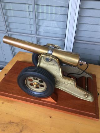 1898 Winchester Brass Presentation Signal Cannon With Walnut Stand And Cover