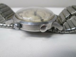 Vintage Jaeger LeCoultre Automatic Stainless Steel Alarm & Date Running Watch 3