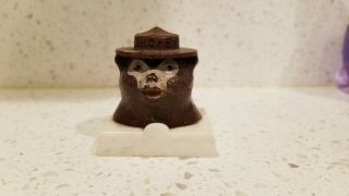 Vintage Smokey The Bear Snuffit Car Accessory Ashtray Magnetic Chevy Ford 1940s
