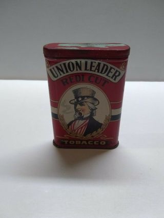 " Union Leader " (uncle Sam Version) Pocket Tobacco Tin.  A Beauty