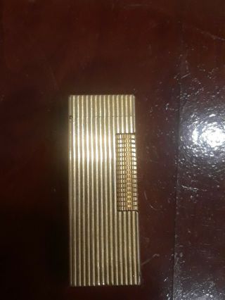 Duhill Lighter Rare Vintage Alfred Dunhill 14k Gold Plated Rollagas Lighter