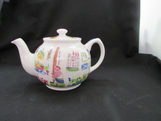 Vintage James Sadler Scotland Travel China Teapot 5/6 Cup Size