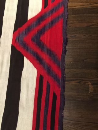 Large Antique Navajo Blanket Rug Weaving Third Phase Chiefs Blanket Rug 3