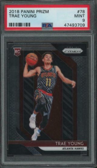 2018 Panini Prizm 78 Trae Young Rc Rookie Psa 9