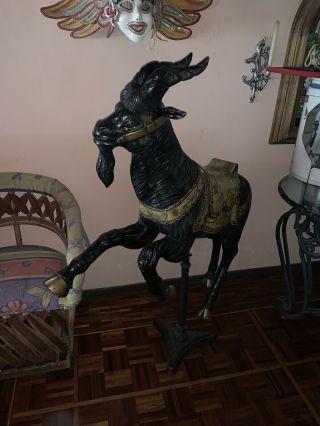 Antique Carousel Horse / Goat / Animal,  Hand Carved Wood,  Quality Craftsmanship.