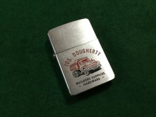 Vintage 1950s Zippo Lighter 2517191 Pat.  Advertising Jos Dougherty Hardware