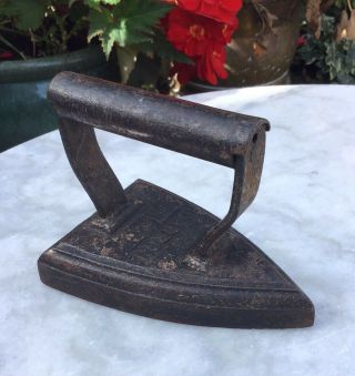 Vintage Antique A Cast Iron Flat / Sad Iron No 2 Doorstop - Bookend Carron 2