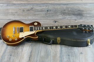Vintage 1976 Gibson Les Paul Deluxe Tobacco Sunburst Humbuckers Hard - Shell Case