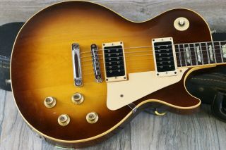 Vintage 1976 Gibson Les Paul Deluxe Tobacco Sunburst Humbuckers Hard - Shell Case 2