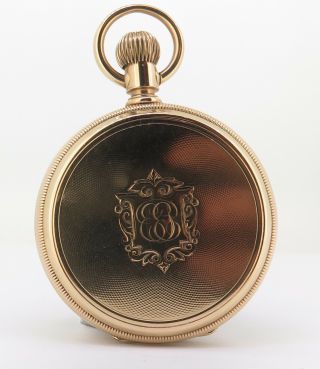 . Antique Tiffany & Co 18K Gold Mens 52mm Pocket Watch C.  1891 2