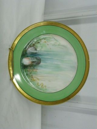 Vintage Hand Painted Gda Limoges France 7 1/2 " Shells At The Waterline Plate