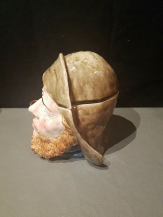 Majolica Humidor Figural Tobacco Jar Sailor with Pipe 2