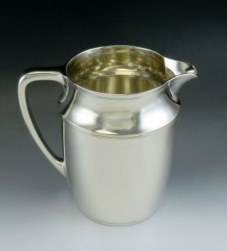 Antique C1930 Sterling Silver Tiffany & Co Water Pitcher Jug No Mono 4.  25 Pint