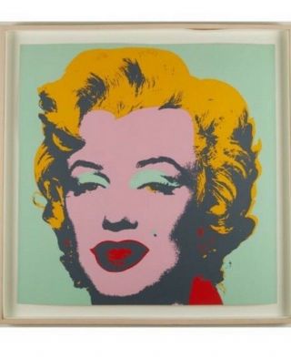 Andy Warhol Marilyn Monroe Silk Screen 35 1/2” X 35 1/2” Signed Numbered 182/250
