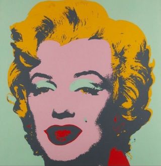 Andy Warhol Marilyn Monroe Silk Screen 35 1/2” X 35 1/2” Signed Numbered 182/250 2