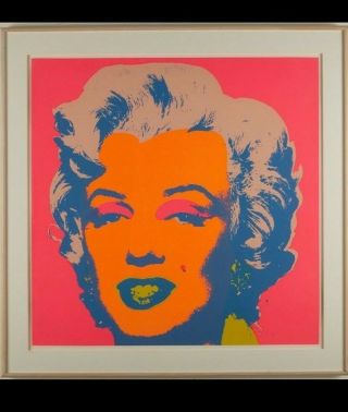 Andy Warhol Marilyn Monroe Silk Screen 36” X 36” Signed And Numbered 173/250 2