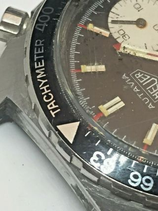 Vintage Heuer Autavia 1163V Watch Cal 12 3