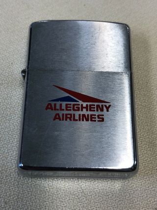 Rare Vintage 1974 Zippo Advertising Lighter Allegheny Airlines -