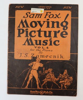 Vintage Song Book 1924 Sam Fox Moving Picture Music Silent Movies