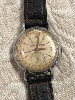 Jaeger Lecoultre Vintage Triple Date Calendar Mens Watch For Restoration/repair