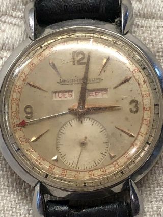 Jaeger LeCoultre Vintage Triple Date Calendar Mens Watch For Restoration/Repair 2