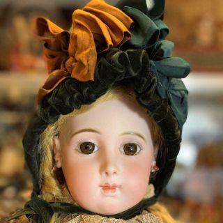 24 " Antique Jumeau Bebe Triste,  Emile Jumeau,  Circa 1880 French Bisque Doll