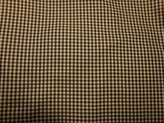 Coupon Tissu Anc.  Pied De Poule Noir Et Blanc 3,  10 M X 0,  90 M Vintage An.  50