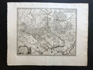 047 Antique 1714 Map Of Ukraine By Pierre Vander Aa,  Very Rare