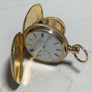 1895 Patek Phillipe 18k Gold Antique Pocket Watch Double Hunters Case