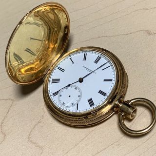 1895 Patek Phillipe 18k Gold Antique Pocket Watch Double Hunters Case 3