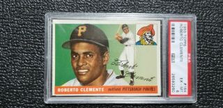1955 Topps Roberto Clemente Rookie Pittsburgh Pirates 164 - Psa 6 Ex - Mt