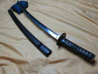 Fine Hada Hamon - Antique Sword Katana Samurai Japanese Fuchi Seppa Saya Edo