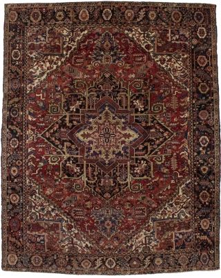 Semi Antique Geometric 10x13 Vintage Heriz Oriental Area Rug Home Decor Carpet