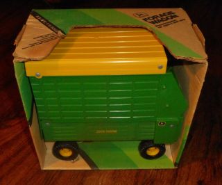 Vintage 1/16 Scale Ertl John Deere Forage Wagon For Tractor Usa Farm W/box