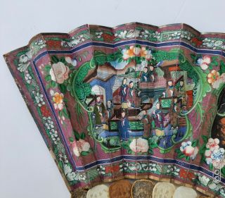 FINE CHINESE MIXED STICK QUALITY FAN 19TH CENTURY 3
