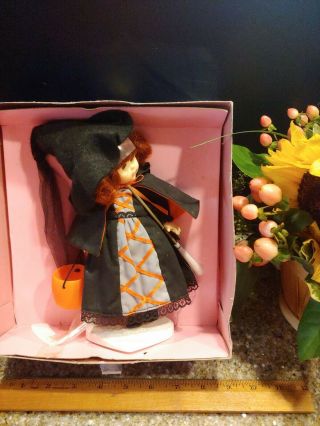 Vintage Halloween Witch Doll.  Ginny Vogue,  Box,  Accessories,  Fan.