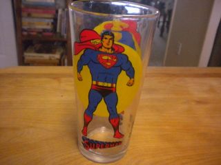 Vintage Pepsi Series Glass Superman D.  C Comics 1976