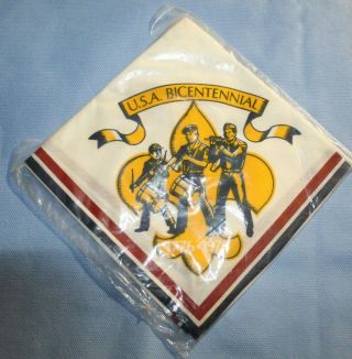 1976 Bsa Boy Scout Usa Bicentennial Neckerchief 1776 - 1976 In Package Vintage