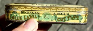 Vintage Blue Label Tobacco Tin - Buchanan & Lyalls ' s Tobacco Co - York,  NY 3