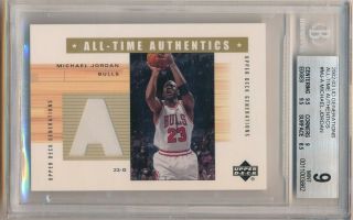 Michael Jordan 2002/03 Ud Generations All Time Bulls Jersey Sp Bgs 9 $800,