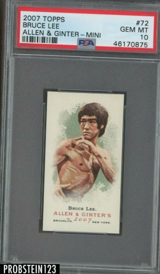 Psa 10 2007 Topps Allen & Ginter Mini Bruce Lee 72 A&g Gem Pop 11