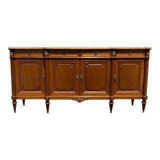 Fine French Louis Xvi Antique Mahogany Sideboard Or Buffet 1910s