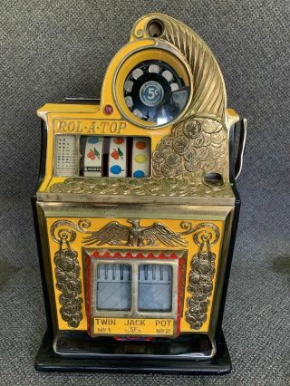 Antique Watling Rol - A - Top 5c Cent Nickel Slot Machine