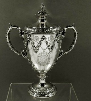 English Sterling Wine Cooler  1864 Classical Revival